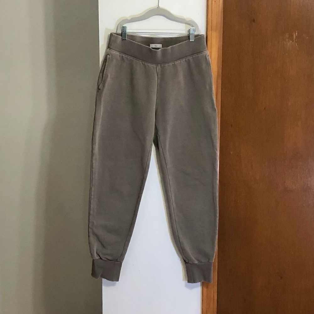 TNA Tan Ribbed Sweatpants